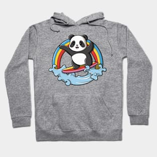 Panda Surf Rainbows Hoodie